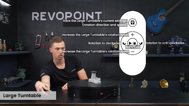 Amazon.co.jp: Revopoint 大型ターンテーブル 200KG荷重 Bluetooth接続 