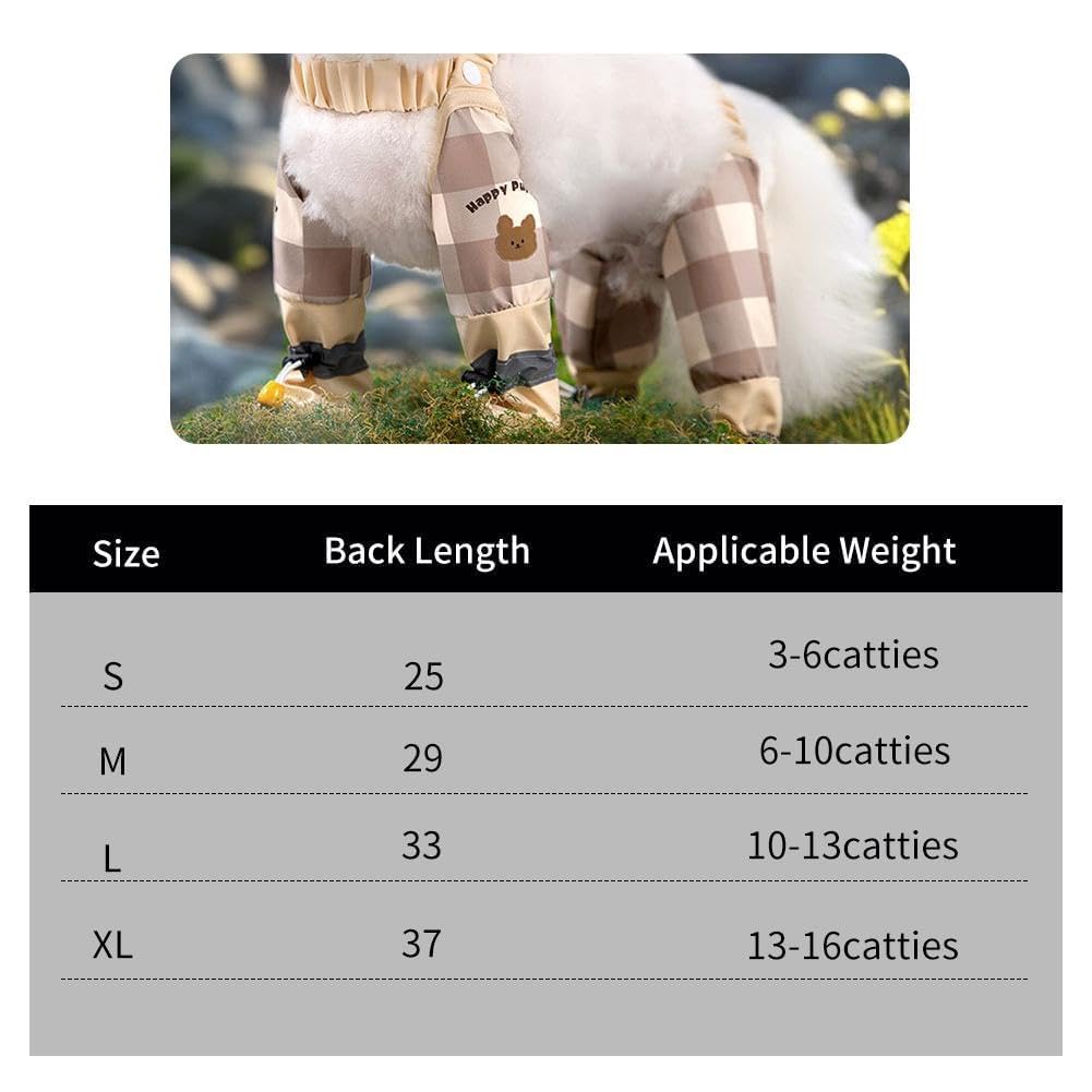 Pantalons anti-saleté pour chiens, bottes de pluie imperméables avec bretelles, pantalons anti-poussière et anti-salissure pour chiens avec bretelles, chaussures antidérapantes pour pattes pour chiens