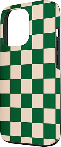 Miniatura 2 de Funda de tablero de ajedrez a cuadros color blanco crema para iPhone 13 Pro