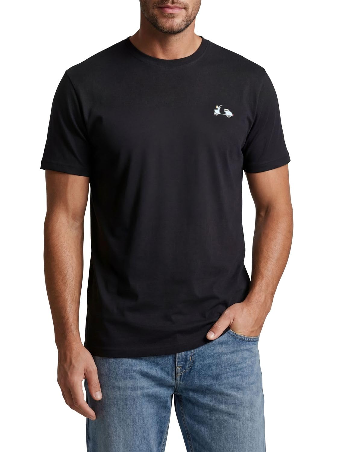 riverso Tshirt Herren Regular Fit RIVJay 3er Set Pack Besticktes T-Shirt | Rundhals Kurzarm Sommer Tee Shirt Stick Schwarz Grau Weiß Grün S M L XL XXL 3XL 4XL 5XL