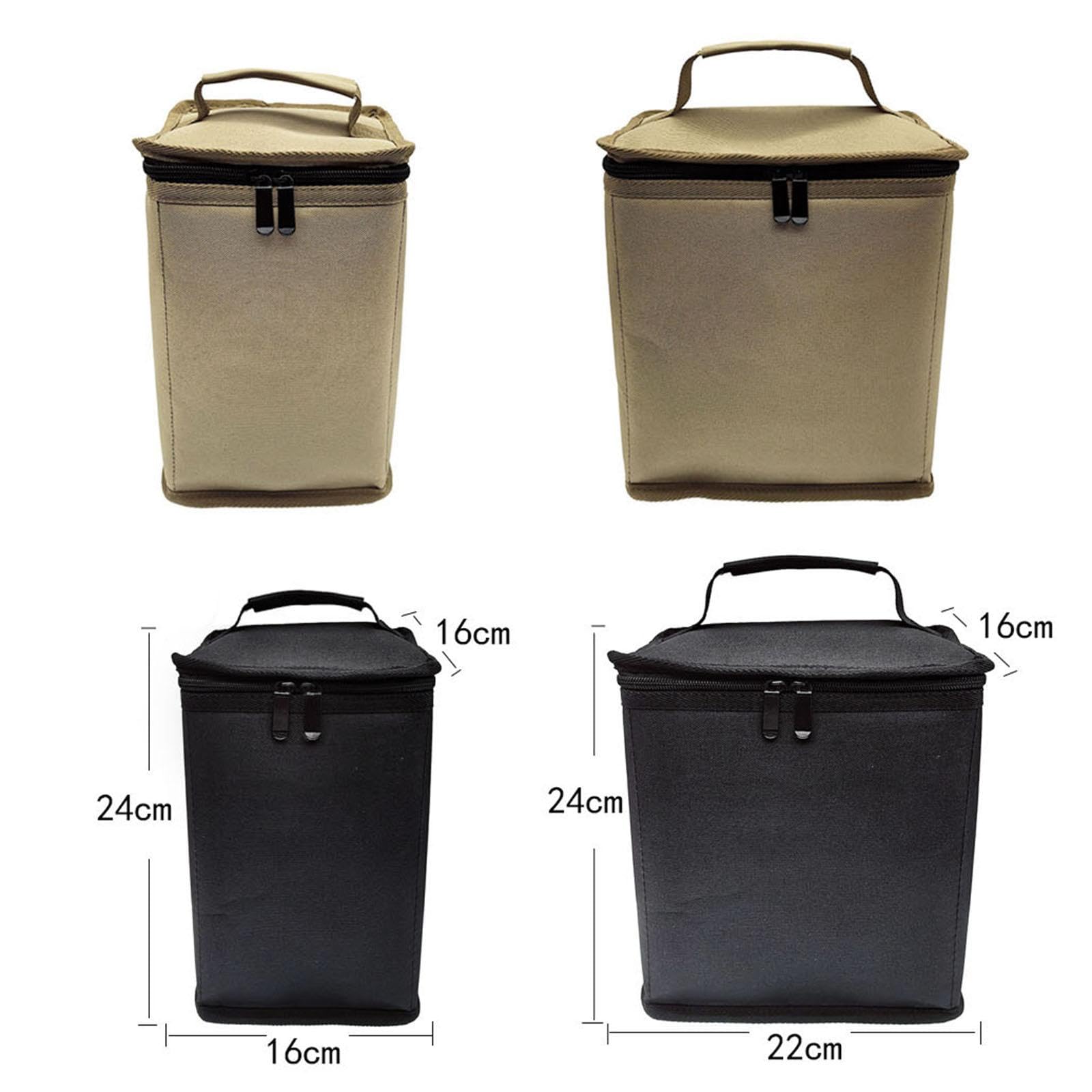 Bolsa de Transporte para Cartuchos de Gas con Protección con Cremallera, Bolsa de Almacenamiento Multifuncional para Tanque de Gas, Utensilios de