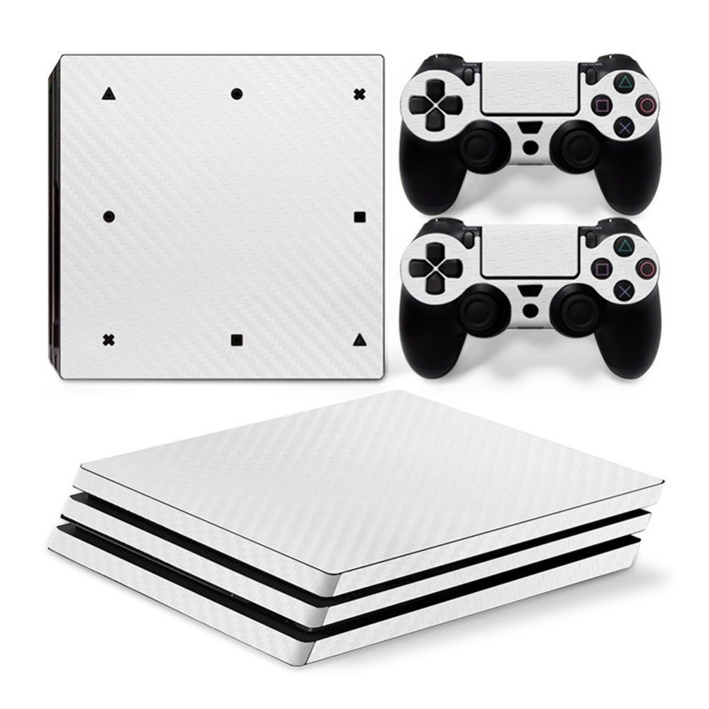 Elton White Carbon Fiber Skin Sticker Cover for PS4 Pro Console and Controllers [video game] (B06Y19H4ML) Amazon Price History, Amazon Price Tracker
