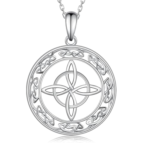 Witches Knot Necklace 925 Sterling Silver Witch Pendant Witch Knot Jewelry Good Luc...