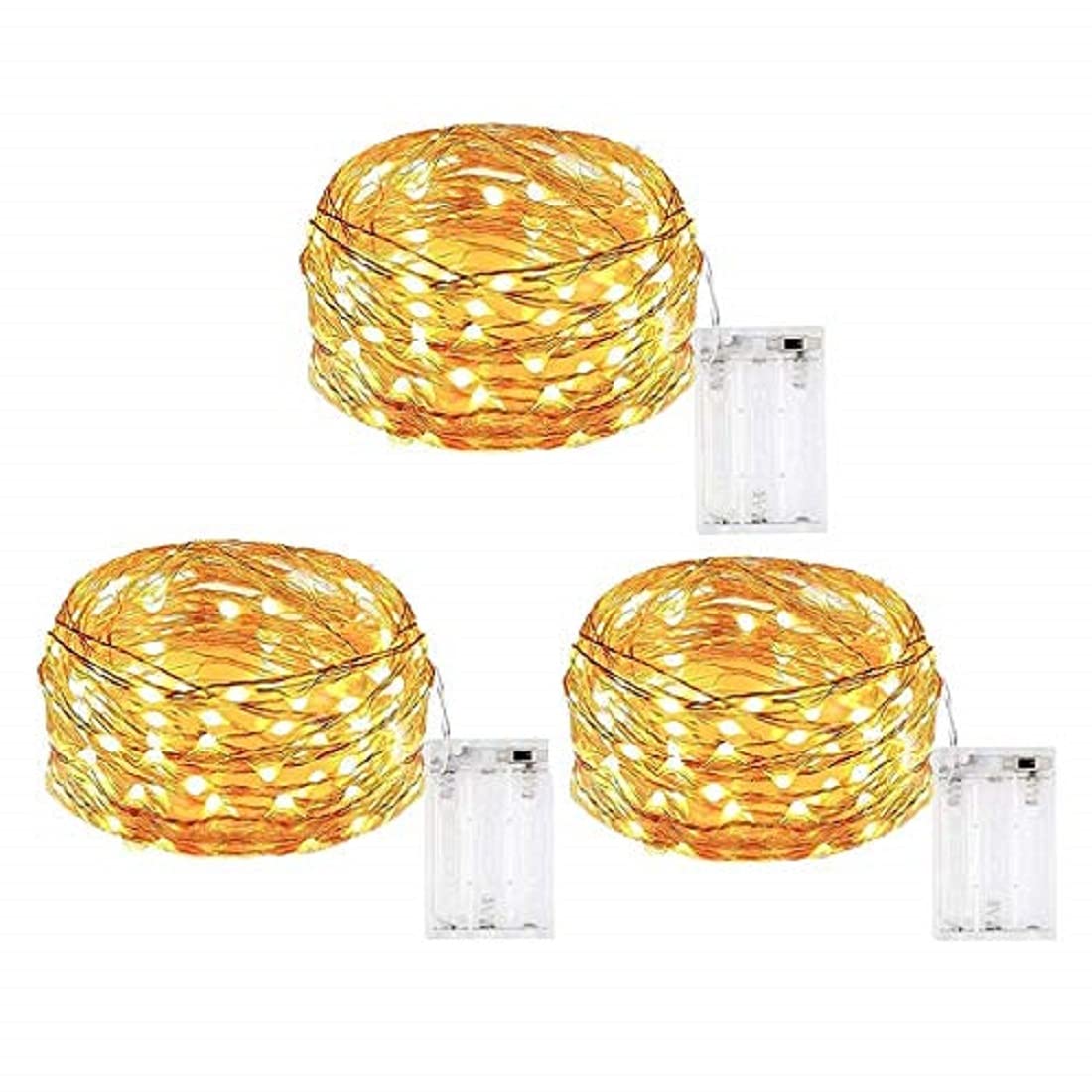 MIRADH 3 Pack of 10 Feet 30 Led Copper Wire Battery Operated Fairy Light for Home Decoration, Diwali Light, Led Light for Decoration, String Light -Warm White (2 Mode- Steady on & Flash-Pack of 3) (B07VR88RD9) Amazon Price History, Amazon Price Tracker