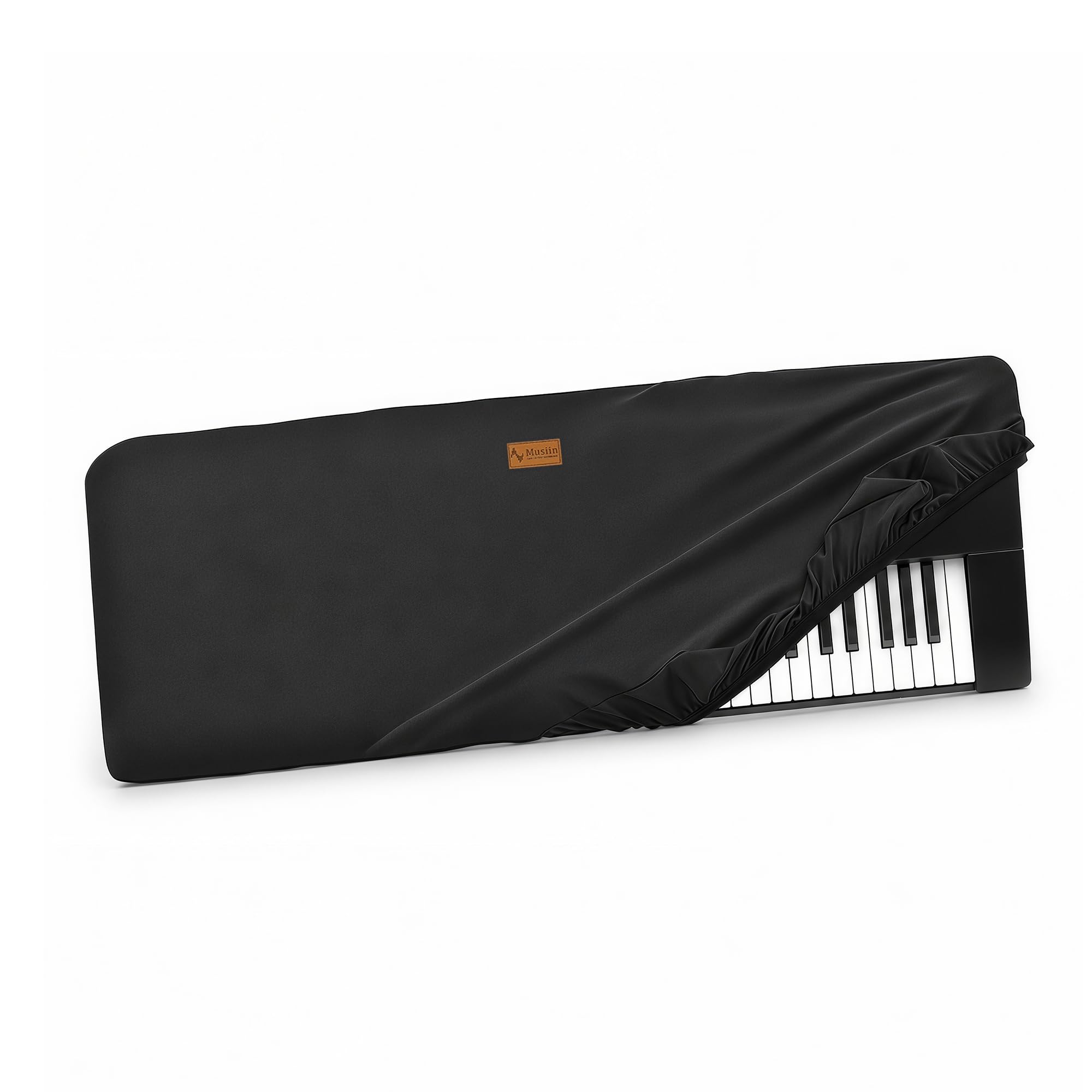 Musiin Housse de protection anti-poussière pour clavier de piano 61 touches, compatible avec KORG NAUTILUS AT 61, NAUTILUS 61, Chinlon, toucher soyeux et design sur mesure