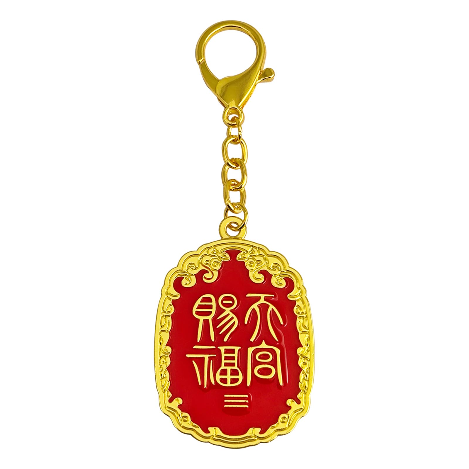 Llavero con dije de Feng Shui 2025, llavero de serpiente dragón rojo dorado