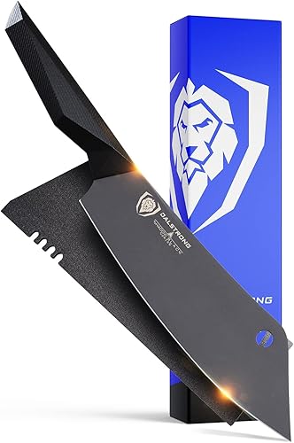 Dalstrong - Shadow Black Series - Cuchillo de acero HC alemán con revestimiento de nitruro de titanio negro, Acero HC alemán con revestimiento de