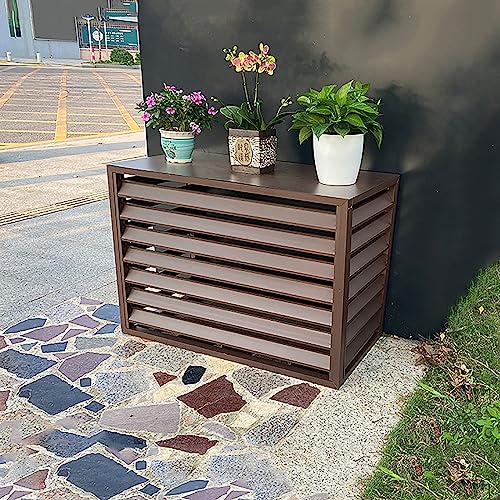 Cubierta de aluminio de aire acondicionado para exteriores, valla de privacidad, cubierta protectora decorativa para unidades de aire acondicionado, rejillas de bomba de calor, caja de basura y