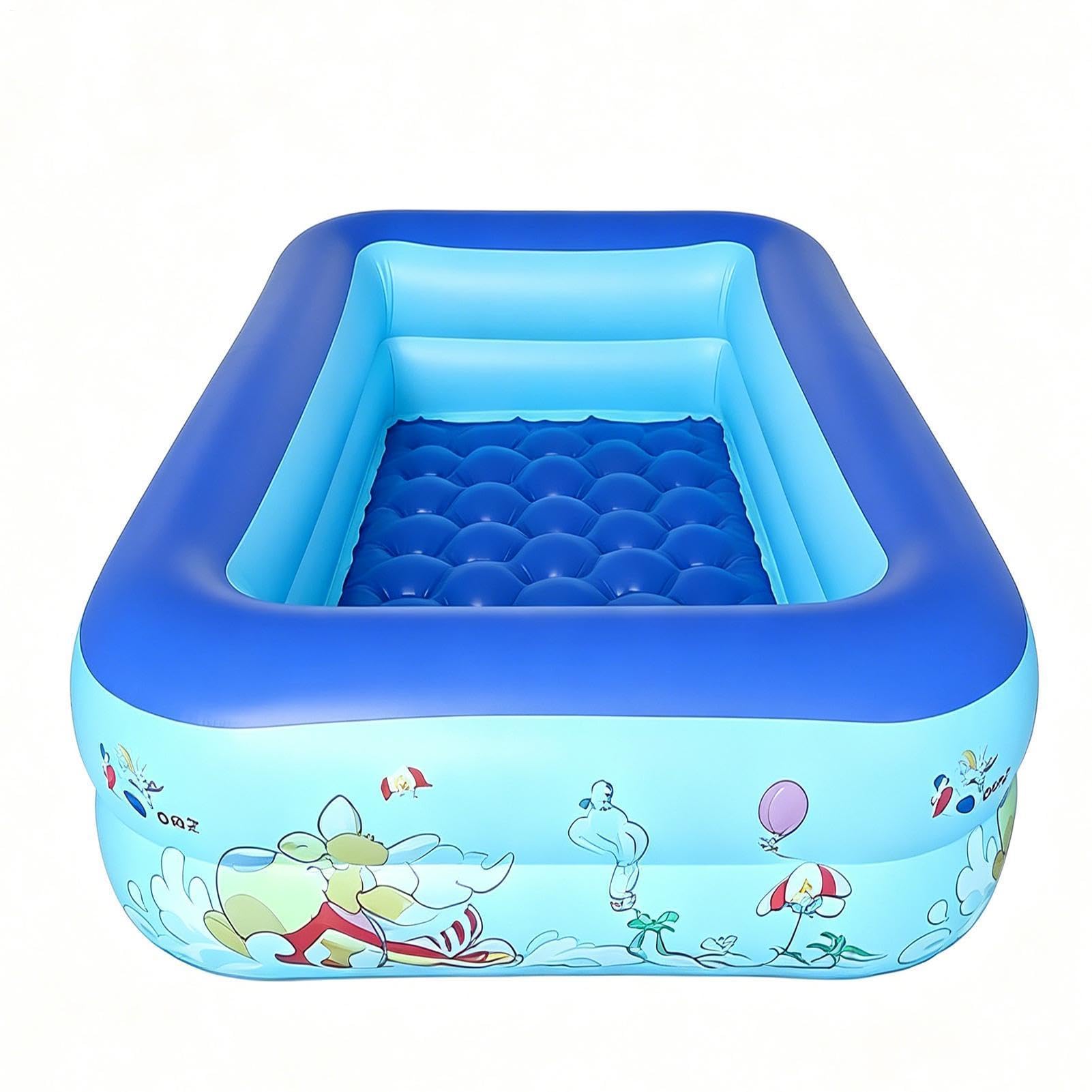 Inflatable Pools | Rectangular Thickened Marine Animal Ball Pit,Inflatable Family Pool | for Backyard Indoor Outdoor Garden Lawn Summer Water Party
