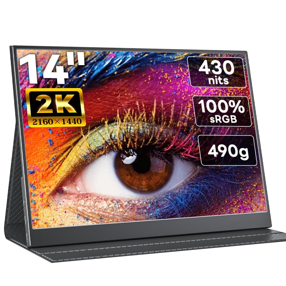 Amazon.co.jp: Upperizon モバイルモニター 14インチ 2K IPSパネル 100  