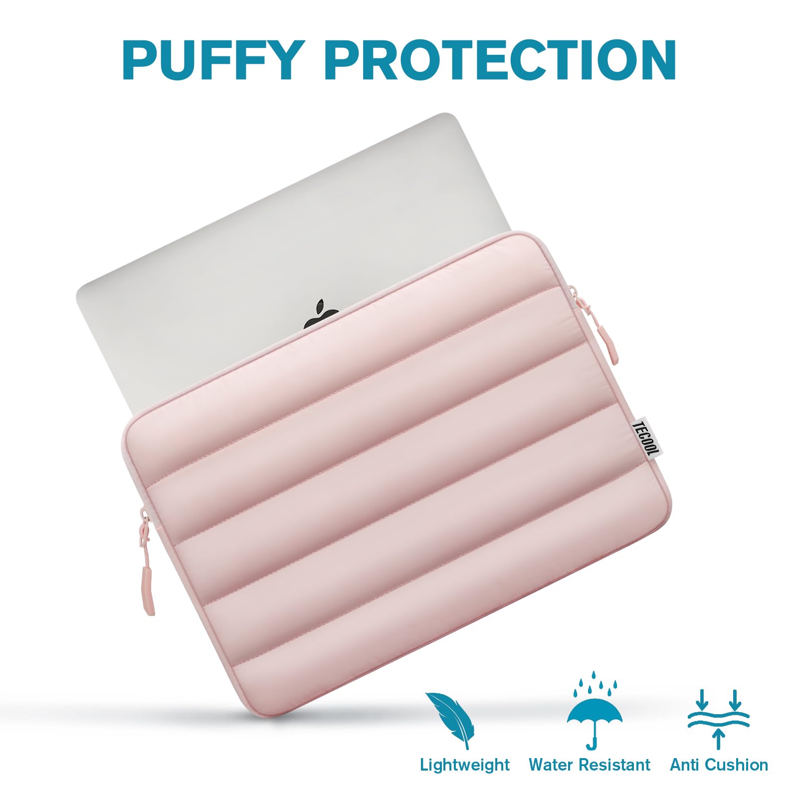 TECOOL Funda PC Portatil 13-13.5 Pulgadas para MacBook Neo, MacBook Air 13 M5 M4 M3 M2 M1 2026 2025-2010,MacBook Pro 13/14 M5 M4 M3 M2 M1 2026-2012, 13.3" Protectora Bolsa Ordenador Notebook, Rosa