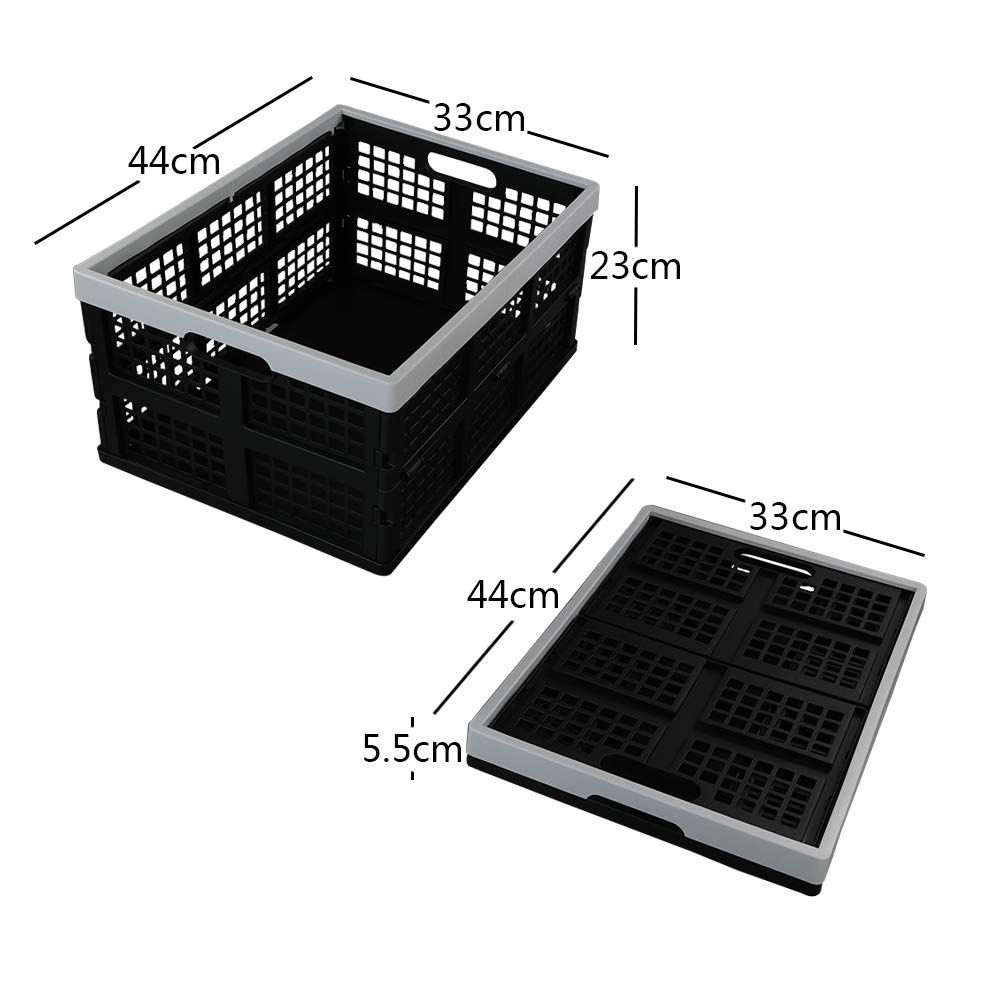 3-Pack Faltkiste aus Kunststoff, Klappbox Faltbar, Faltkiste