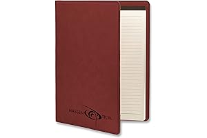 Rose-Hued Personalized Leatherette Portfolio: Sophisticated and Practical