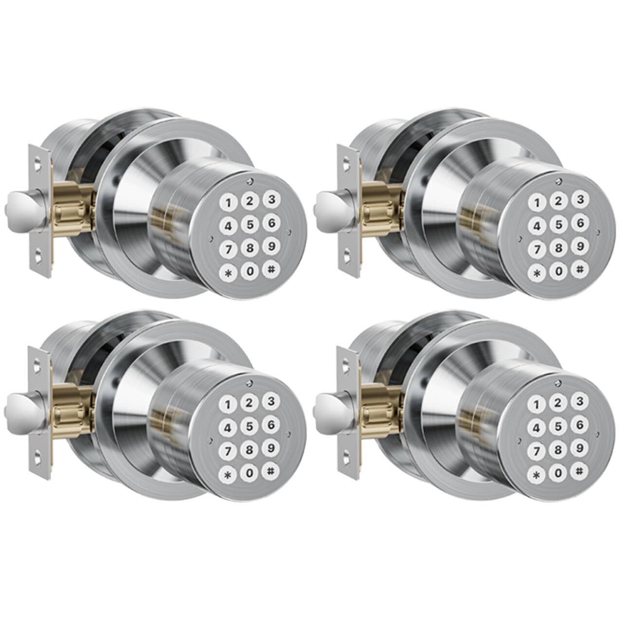 Keyless Entry Door Lock - Matte Black 2 Pack -12