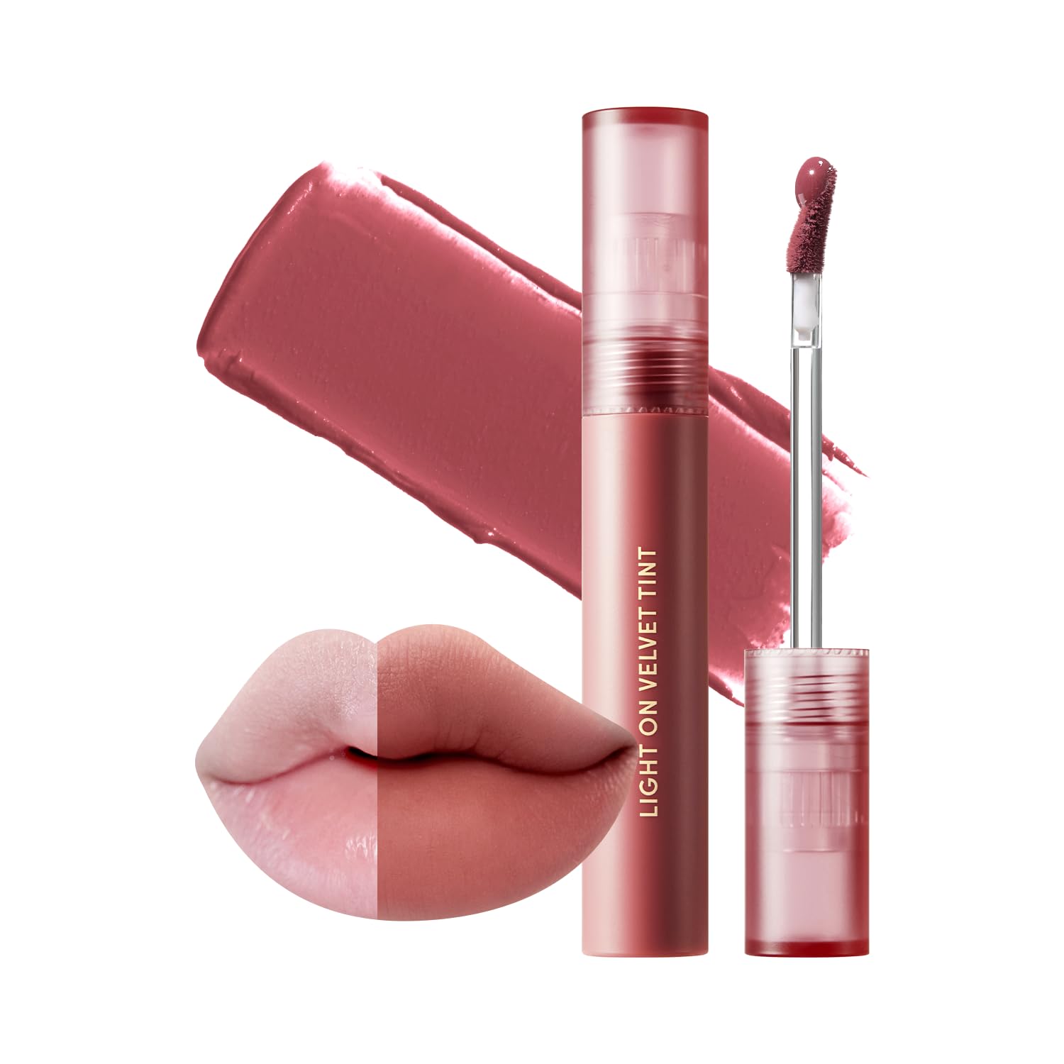Nature Republic Light on Velvet Tint (05 MOOD FIG) | High Pigment, Weightless Lip Tint with Velvety Matte Finish, Smooth Texture, Non-Sticky Formula 05 MOOD FIG 0.13 Fl Oz (Pack of 1)