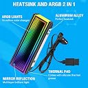 ZORBES M.2 2280 SSD Heatsink ARGB 5V 3-Pin Aluminum Cooler 72x23x14mm gallery image