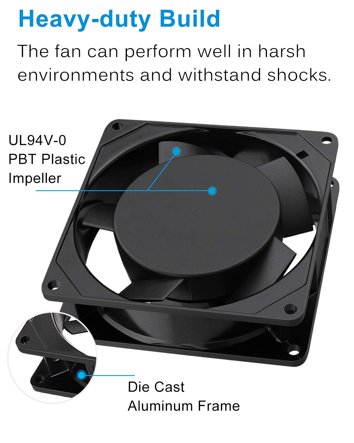 Amazon.com: GDSTIME Axial Fan 90mm, 110V 120V AC 92mm x 92mm x 