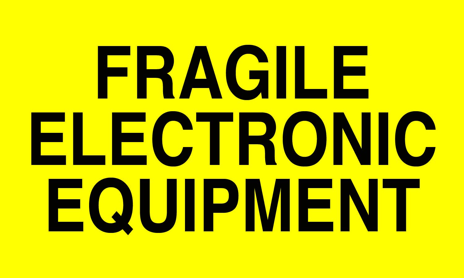 MACO - Fragile Electronic Equipment - Label, 3 x 5 Inches, Fluorescent Yellow, 500 Labels per Roll, 1 Roll Each (MDWFC7)