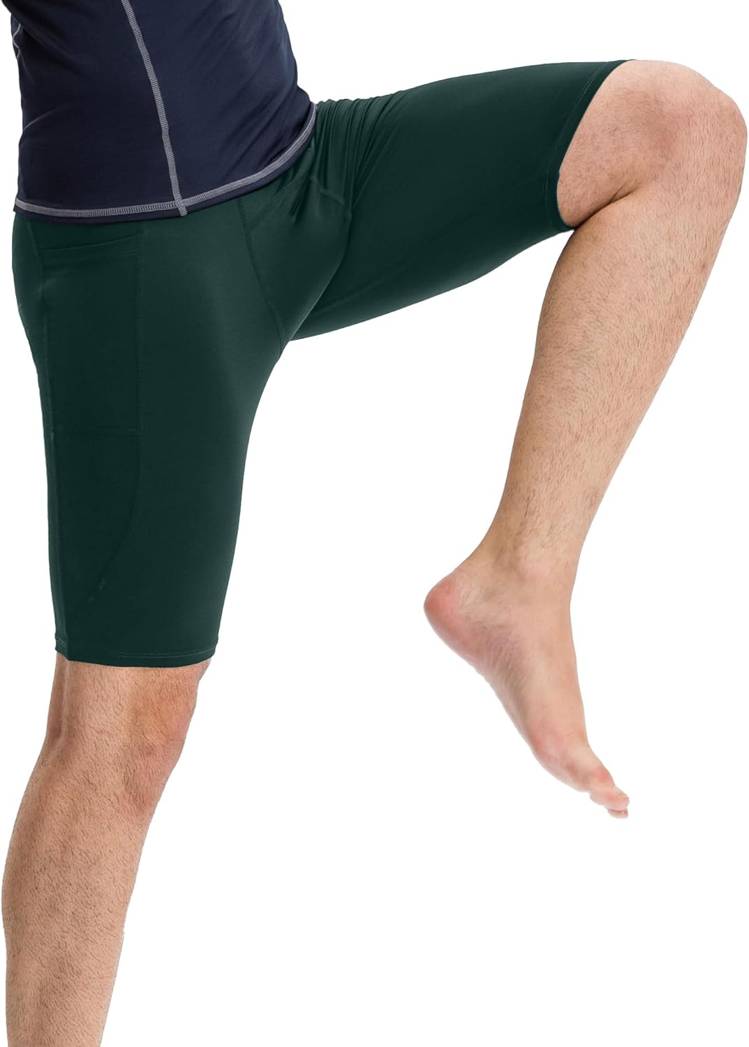 Men's Compression Shorts – Running Spandex Underwear with Pockets, Workout Gym Athletic Sports Tight Shorts for Men - Image 7