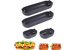 4-Piece Silicone Hot Dog Bun Mold | Non-Stick Hoagie Roll Pan