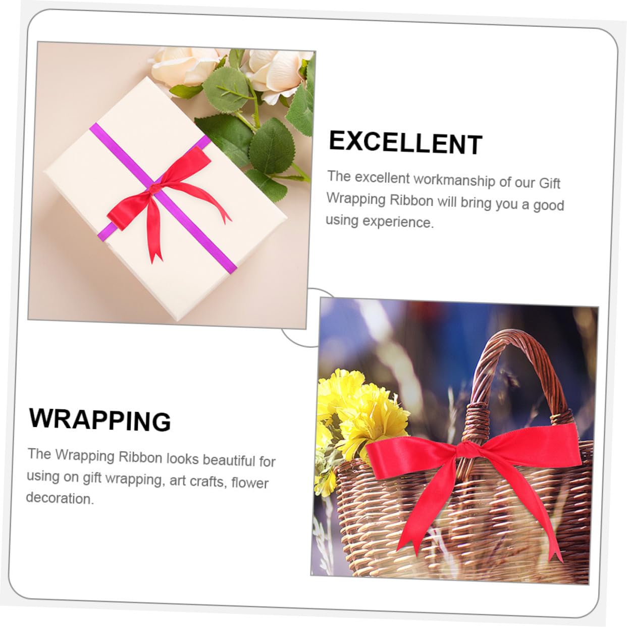 Homoyoyo 12rollen Bunte Geschenkbänder Dekorative Verpackungsbänder Geschenkbänder zum Basteln und Dekorieren Polyester Bänder für Geschenke und Blumenarrangements