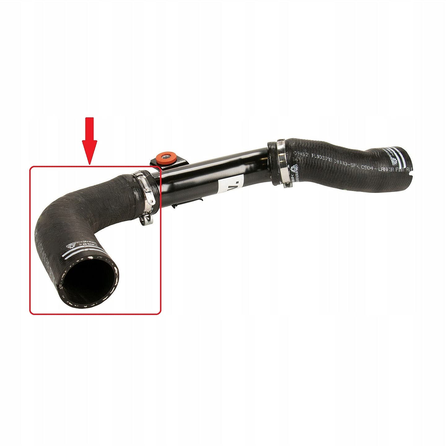 Tubo flessibile Turbo INTERCOOLER Compatibile con FIAT PUNTO EVO 1.4 16V FIAT PUNTO 1.4 Turbo Multi Air Compatibile con ALFA ROMEO MITO 1.4 TJet 1.4 Turbo MultiAir 50515067