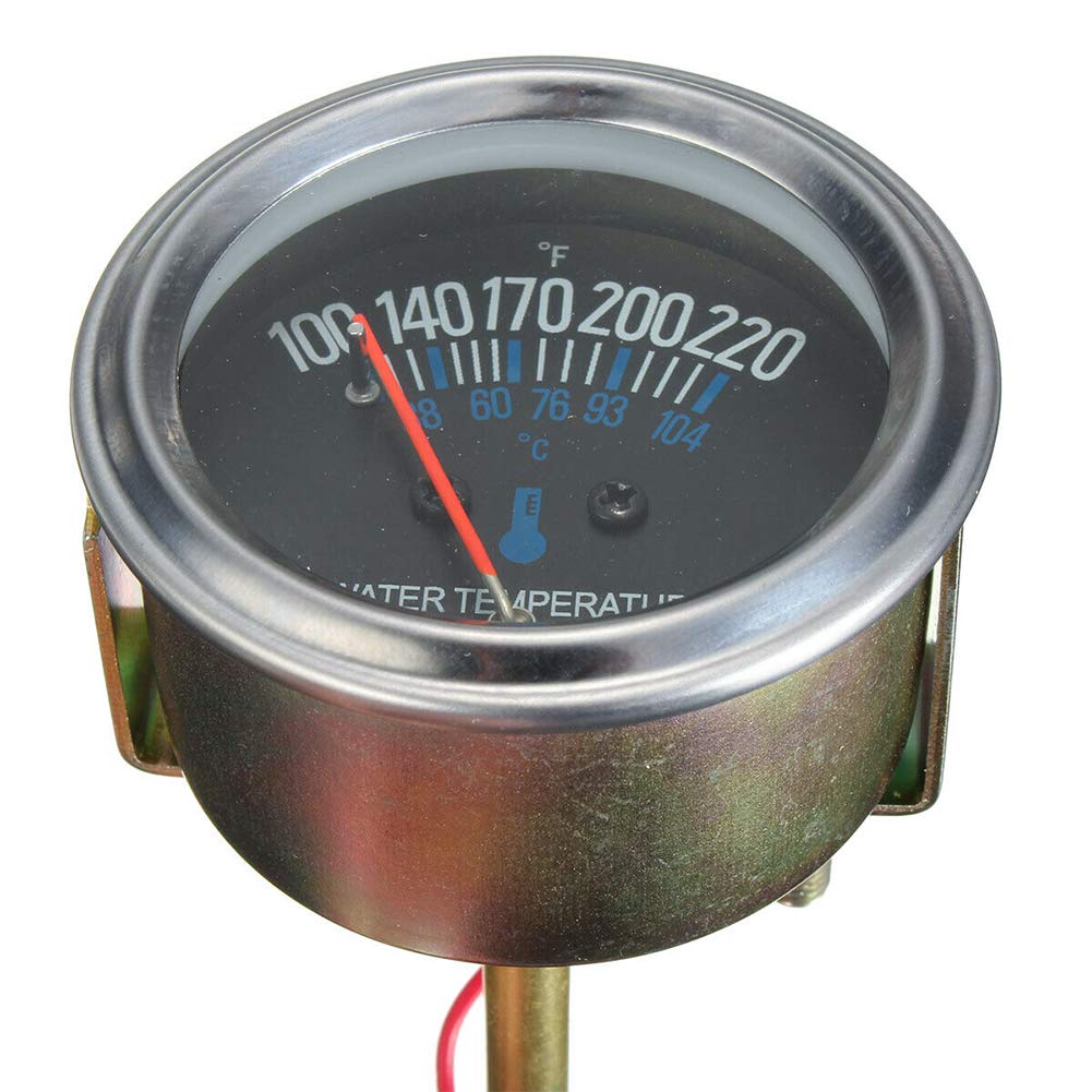 12V Water Temperature Gauge with Sender - 52mm
