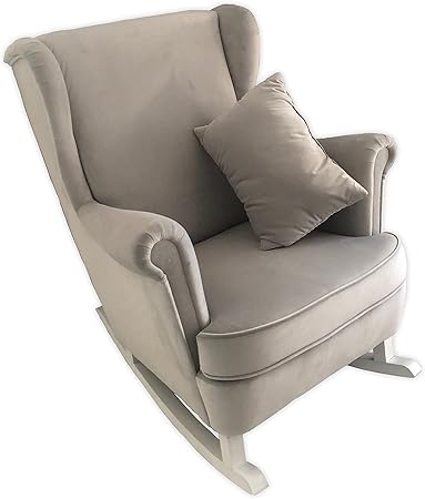 Marthome Fauteuil A Oreilles Et A Bascule Fauteuil D Allaitement Fauteuil A Bascule Pour Chambre Salon Ou Chambre De Bebe Velours Amazon Fr Cuisine Et Maison