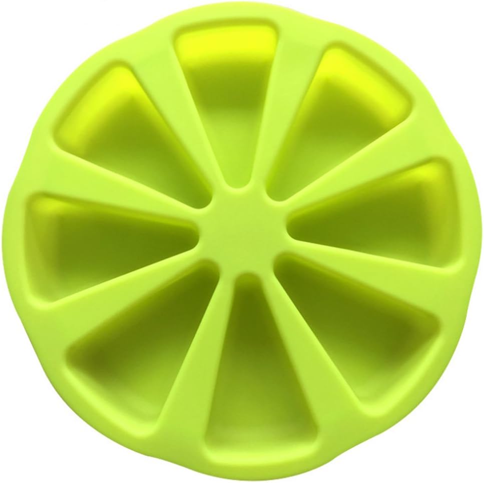Kisweet 8 Triangle Cavity Silicone Portion Cake Mold Silicone Pastry Pan Pizza Slices Pan