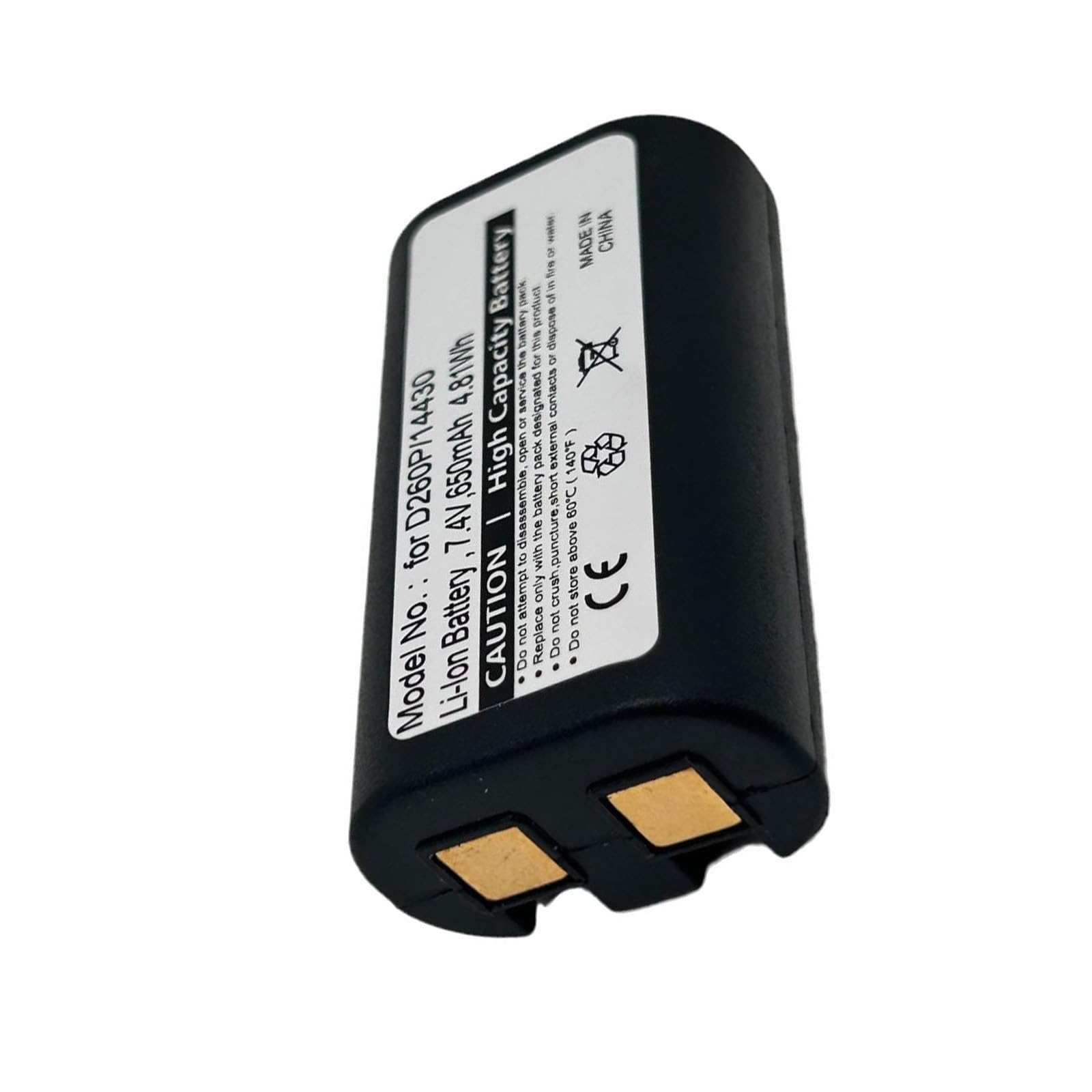 Batteria litio ricaricabile con capacità 650 mAh per stampanti