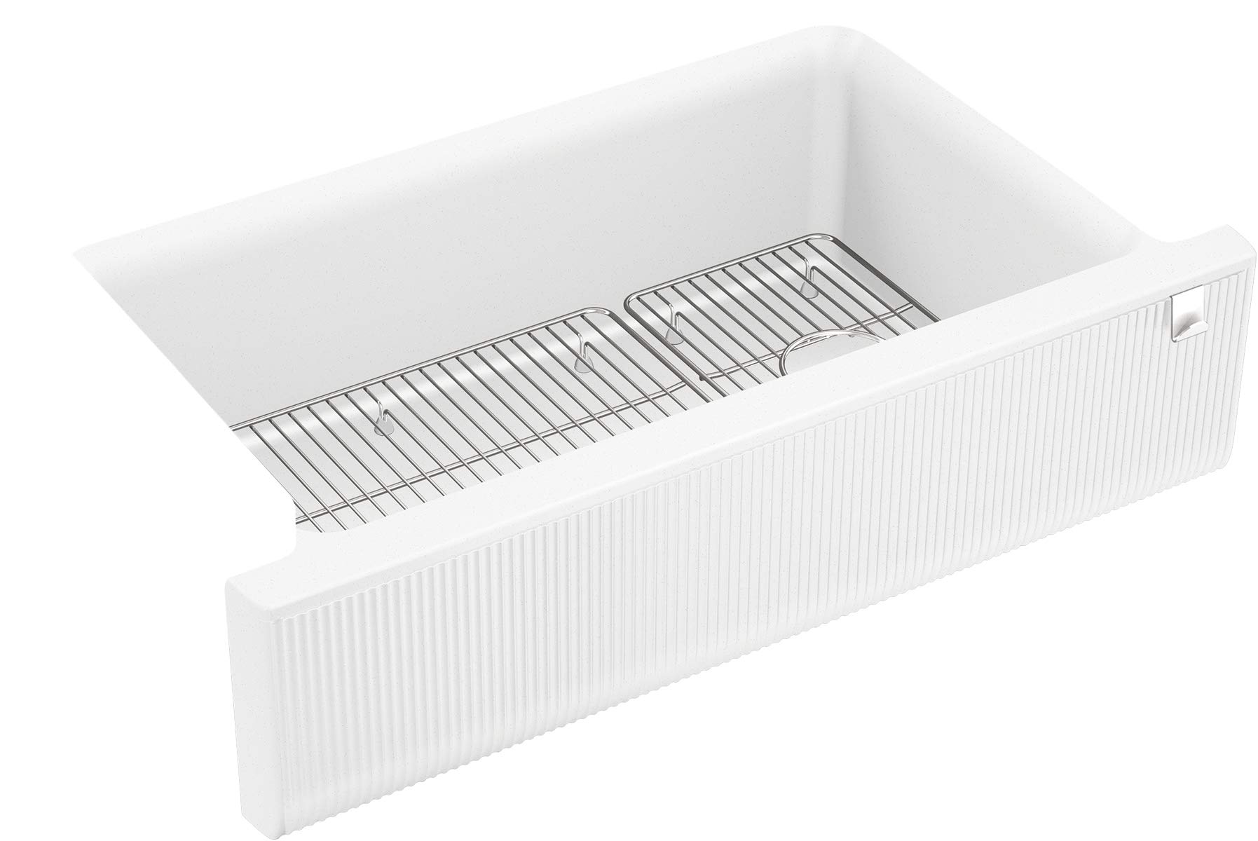 KOHLER Cairn Undermount Single-bowl Farmhouse Kitchen Sink With Fluted Design