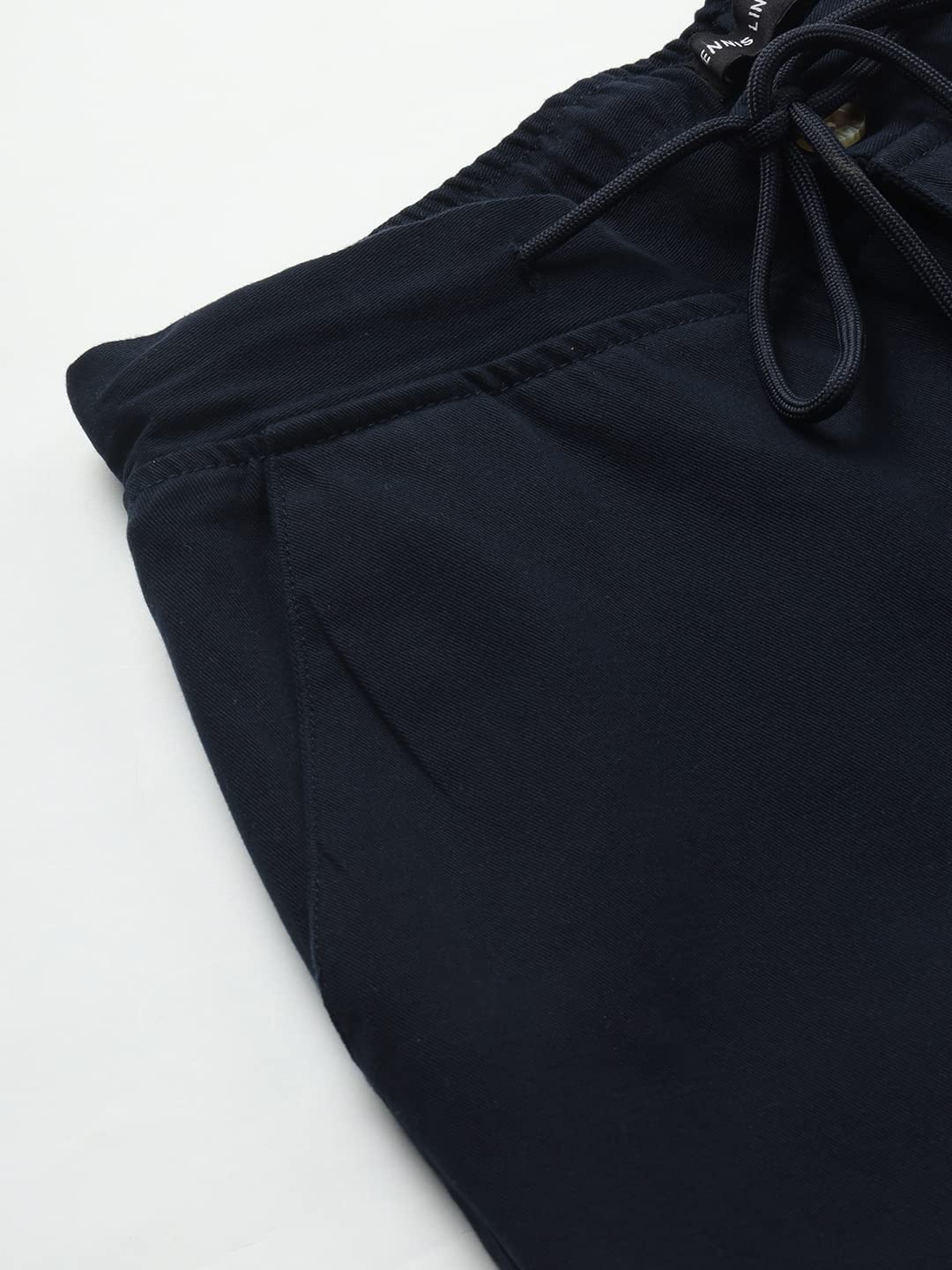 Dennis Lingo Pantalones chinos elásticos de algodón para hombre, ajuste regular, color liso, pantalones casuales con cordón en la cintura