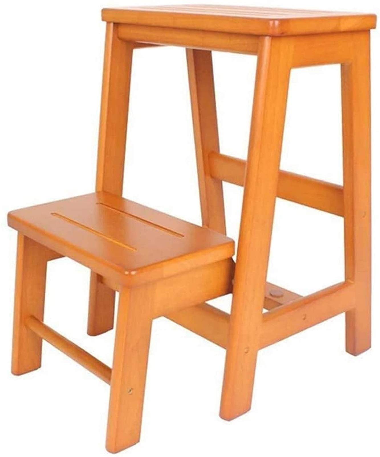 Marchepied pliable en chêne pour attraper les objets hauts sans risque