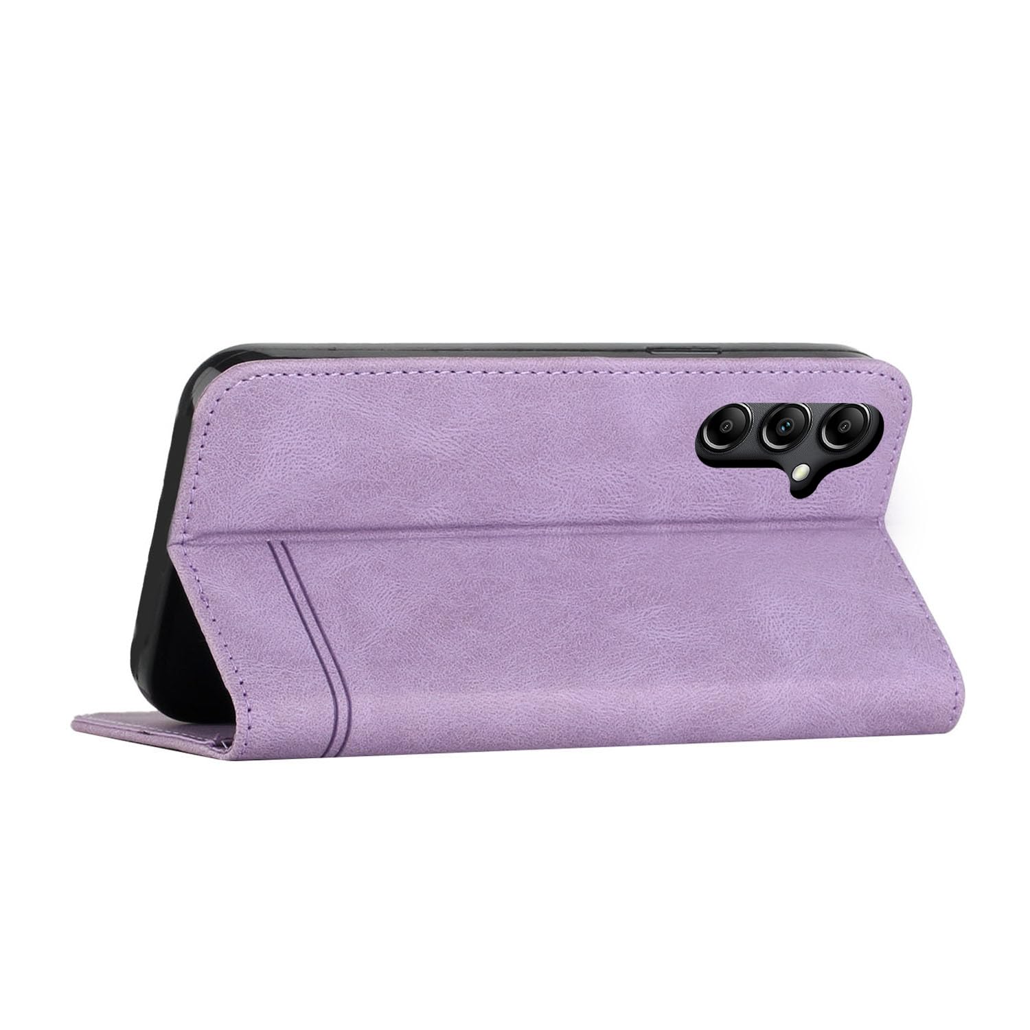 Etui na telefon komórkowy Samsung Galaxy A35 ze skóry PU, portfel, etui ochronne Samsung Galaxy A35, etui z funkcją stojaka, magnetyczne, z klapką, fioletowe