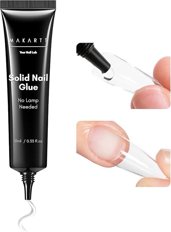 Makartt Nail Glue Extra Strong - New Super Semi Solid Nail Glue for Press On Nails, Long Lasting Upgraded Hema-Free, Quick Drying 20s, Fake Tips Adhesion, No UV/Led Lamp Needed 10ml