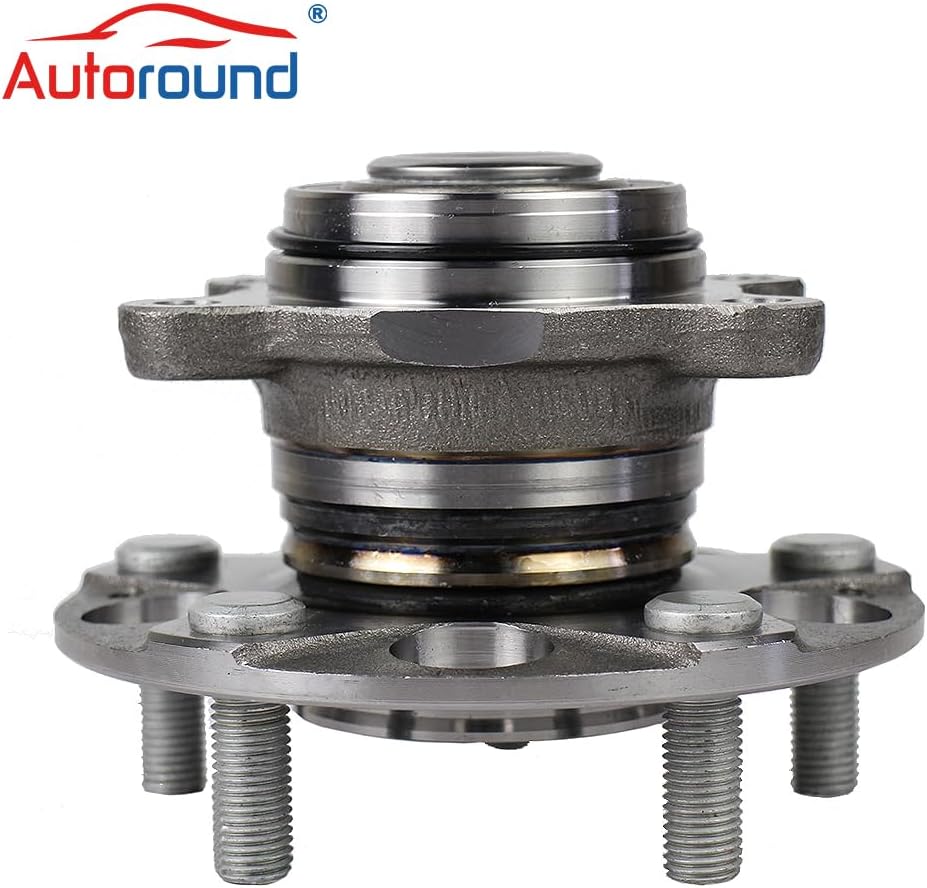 Autoround Pair Rear Wheel Hub and Bearing Assembly 512257 Compatible with Honda Civic LX DX GX 2006 2007 2008 2009 2010 2011 5 Lug