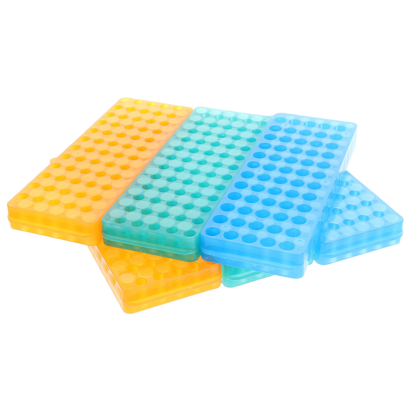 Hemobllo 6pezzi Portaprovette per Rack da Microcentrifuga Organizzatore per Fiale da Supporto per Campioni di Laboratorio Rack per Provette Compatto