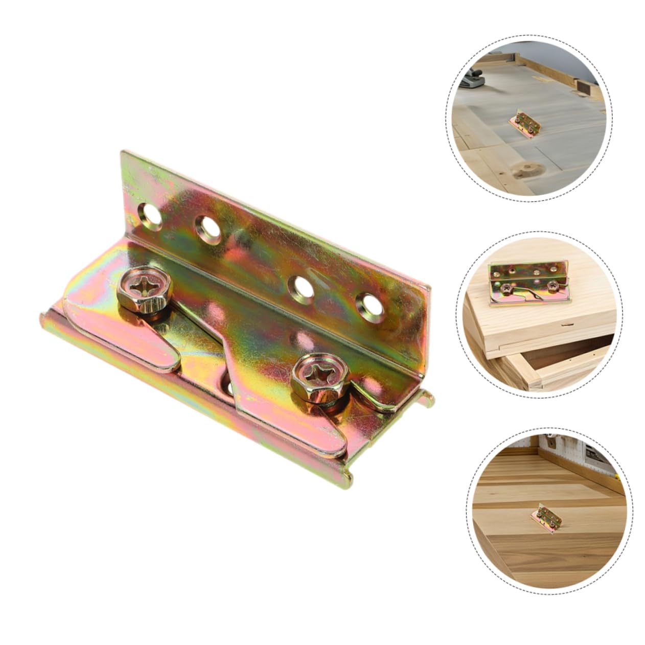 ULTECHNOVO 12pezzi Kit di Ferramenta per Sponde del Letto in Ferro da Staffe di Collegamento per Telaio del Letto con Viti per Montaggio Fai da Te Accessori Invisibili per Supporto Robusto