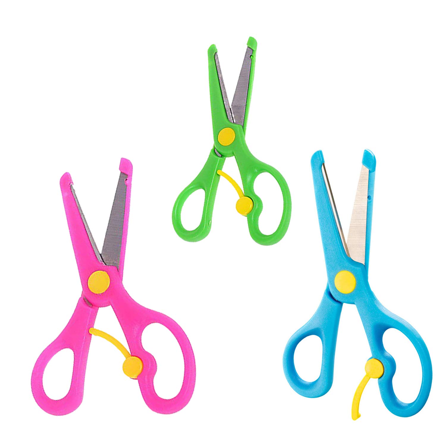 Better Office 24-Pack Blunt Tip Kids Scissors - 6 Colors Safety School Scissors