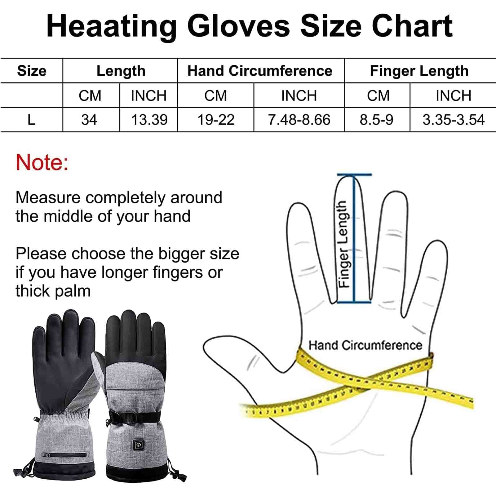 Guantes térmicos eléctricos Guantes térmicos de batería Pantalla táctil Guantes de Mano cálidos de Invierno para Mujeres y Hombres Senderismo Esquí Motocicleta Ciclismo