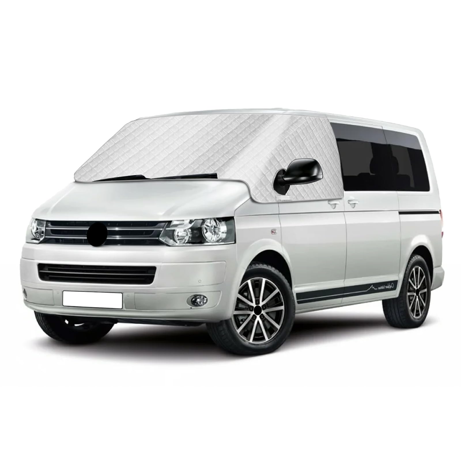 Auto Frontscheibenabdeckung für VW T5 2003–2015, Externe Thermo Scheibenabdeckung Schutz vor Sonne UV-Strahlung Schnee EIS und Frost Wasserbeständig