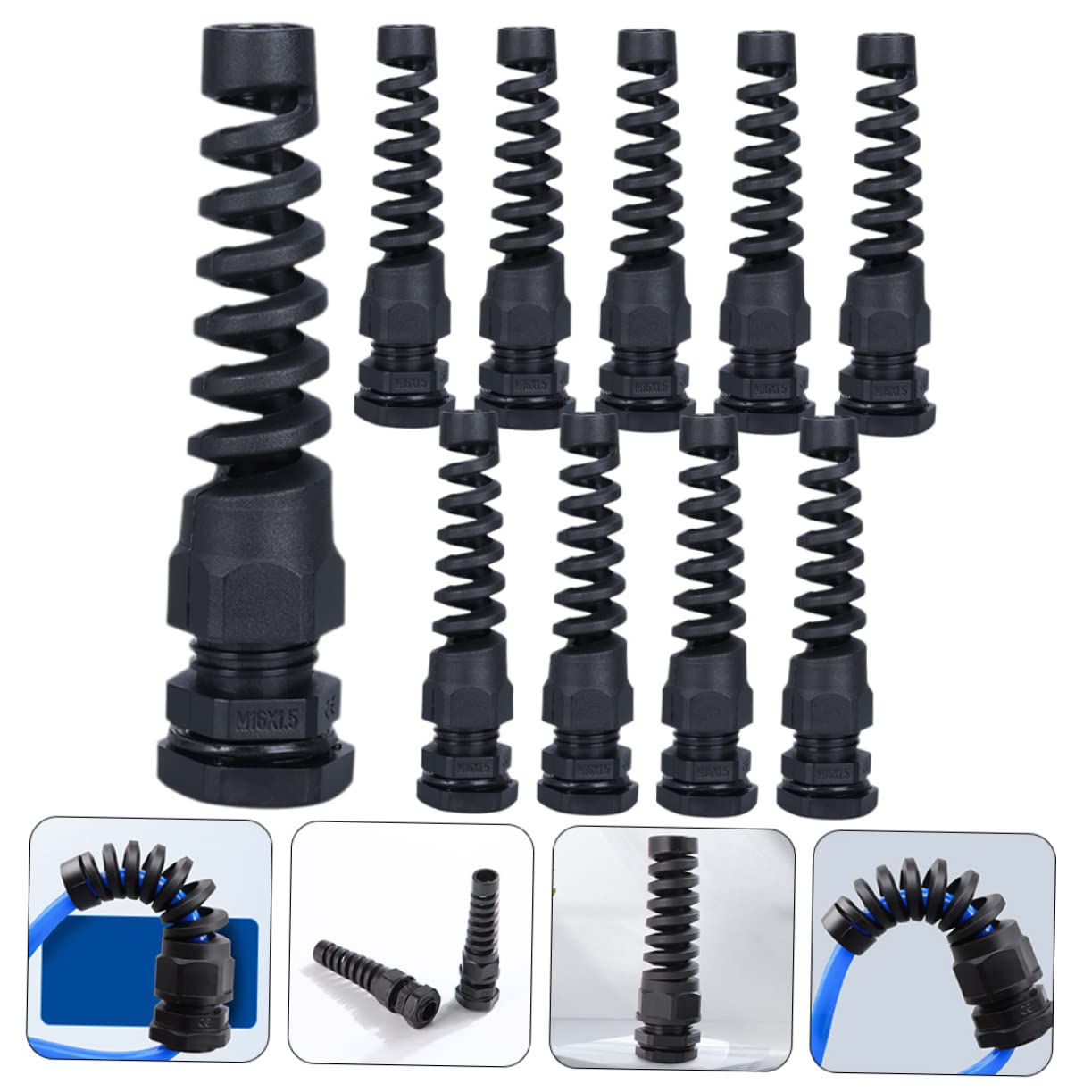 Housoutil Cable Gland Joint Strain Relief for Power Way Cable Glands Easy Install for Long Extension