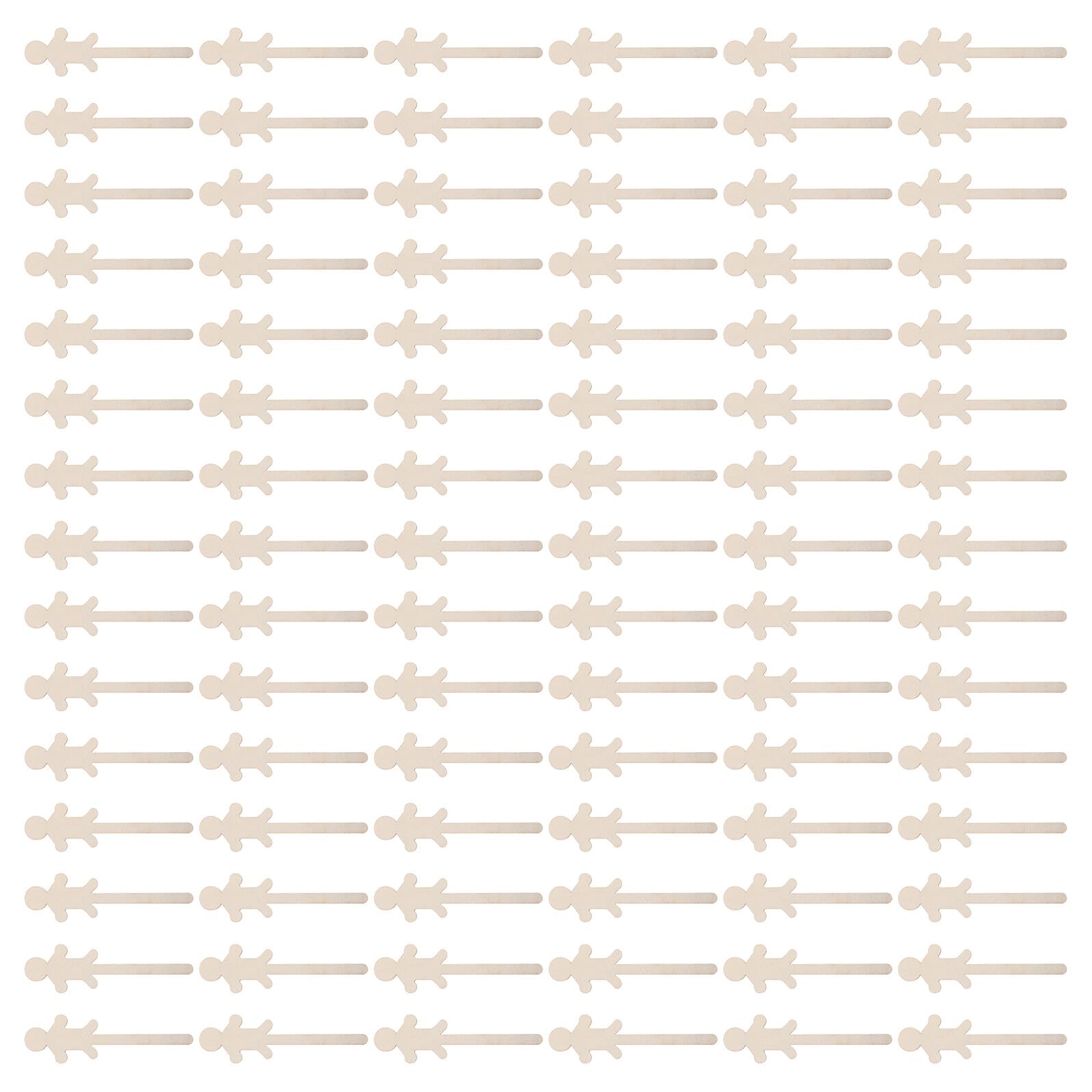 Figuras de Madera para Manualidades Infantiles 150 Piezas Beige