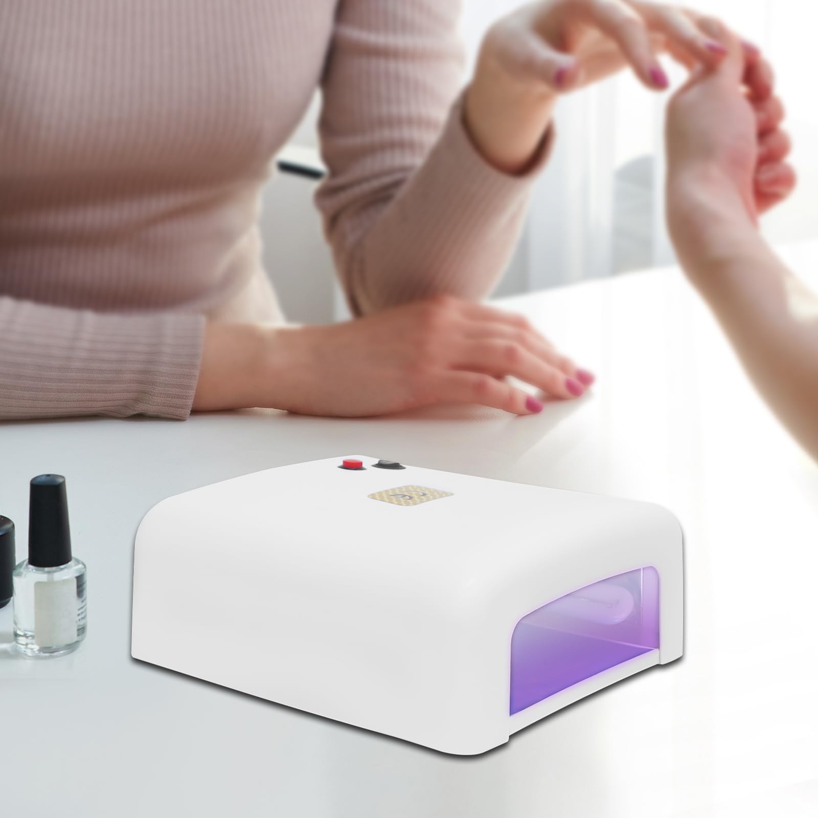 Nagelstudio Set, Gelnägel Starterset mit 24 Farbgele, Bunte Strasssteine Maniküre UV-Lampe und Maniküre Werkzeugen Geeignet für Anfänger & Home-Salon