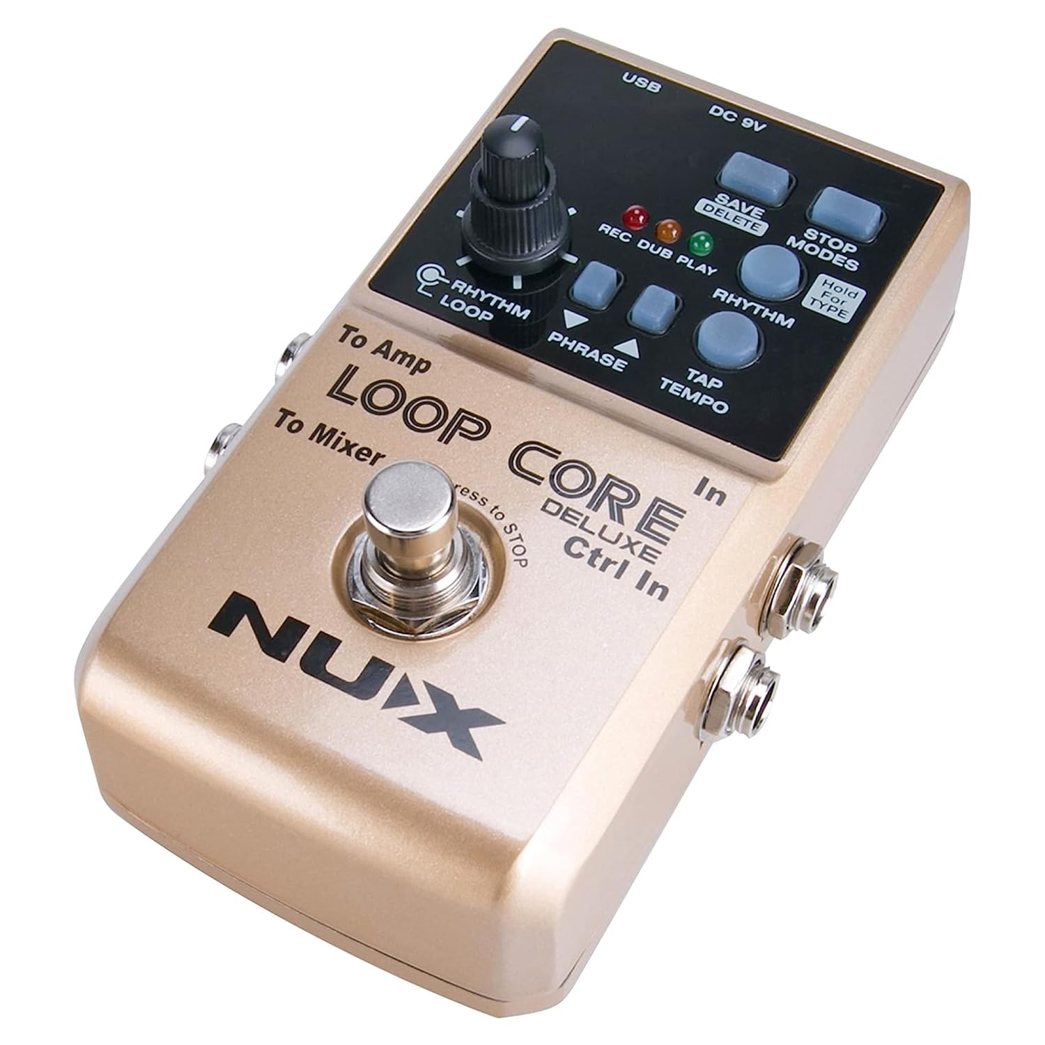 Nux Loop Core Deluxe Bundle - Dispositivo a pedale per chitarra e basso + alimentatore di rete Keepdrum