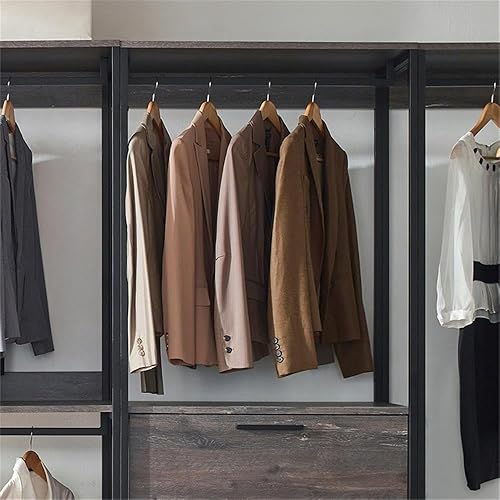 Miniatura 5 de Klair Living Armario de madera y metal de diseño contemporáneo Monica en grisnegro