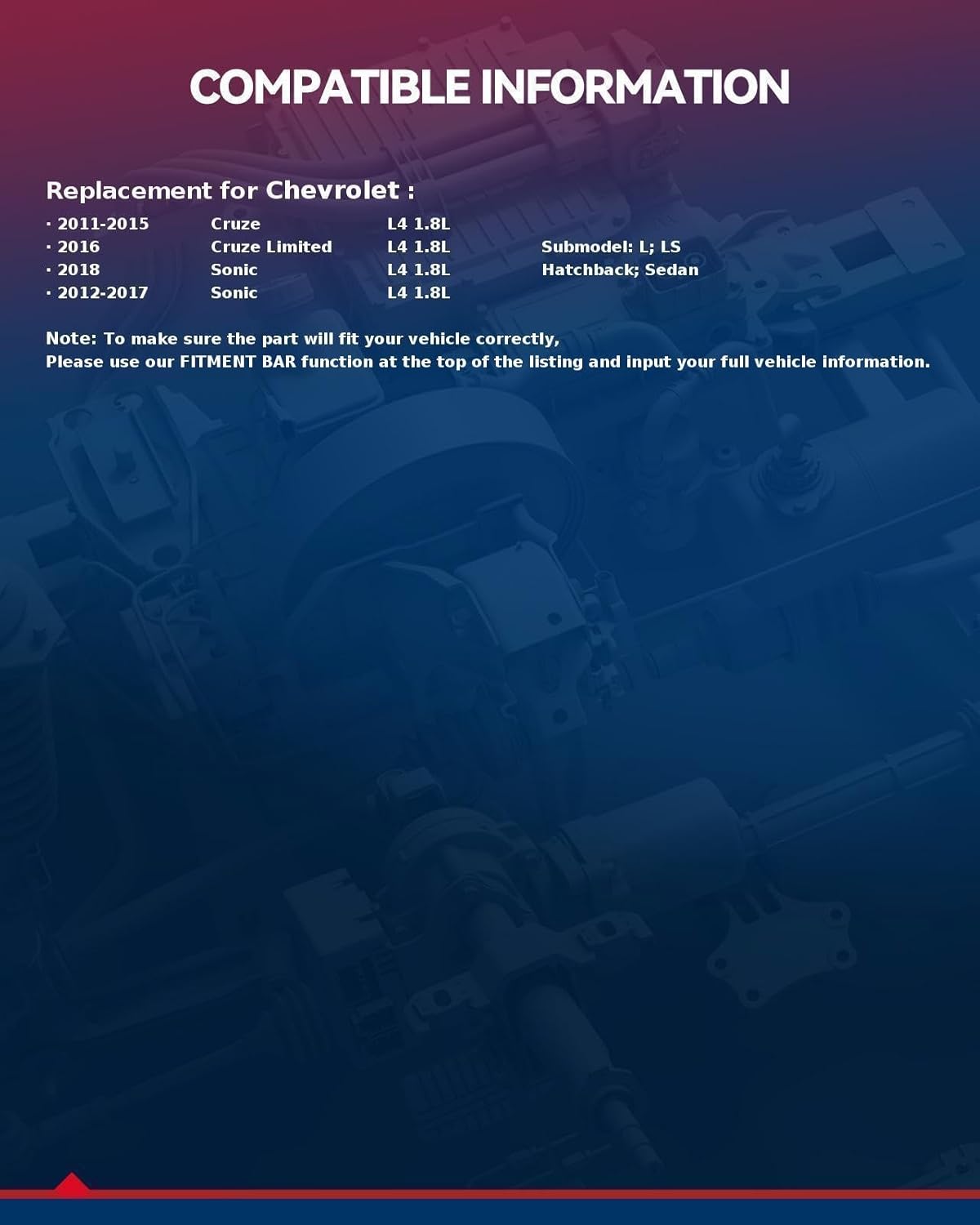 KAX Engine Cylinder Head Gasket Set Compatible with Chevy Cruze 2011-2015, Sonic 2012-2018, Cruze Limited 2016 1.8L L4 DOHC 16v, Head Gasket Kit, OE# HGS345