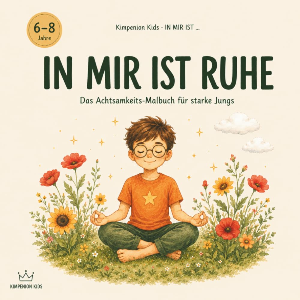 IN MIR IST RUHE – Das Achtsamkeits-Malbuch für starke Jungs: Ausmalen, Atmen und innere Stärke entdecken – Für Jungs von 6–8 Jahren (IN MIR IST RUHE – Die Achtsamkeits-Reihe für Kinder)