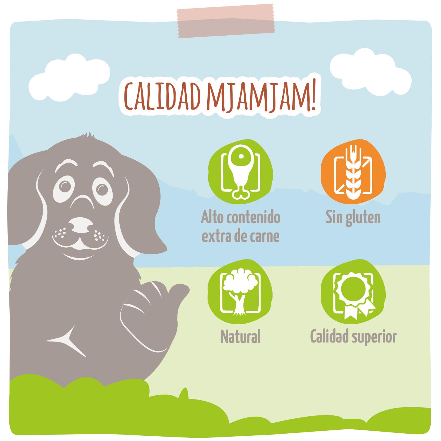 MjAMjAM - Comida húmeda Premium para Perros - Cordero Salado de arroz cocido con Tomates Frescos, 1 Paquete (1 x 400 g), Natural con Mucha Carne