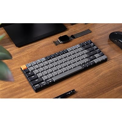 Keychron K3 QMK Ultra-Slim Wireless Mechanical Gaming Keyboard, 75% Layout with Banana Switch, White LED Backlight Rechargeable Wired Bluetooth Professional Office Keyboard for Mac/Windows, Version 3